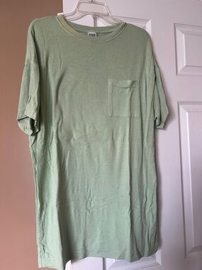 PINK Victoria's Secret Light Green Pocket Tee